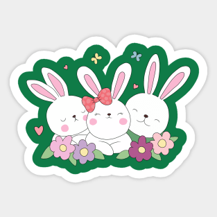 Easter Bunnies Sticker